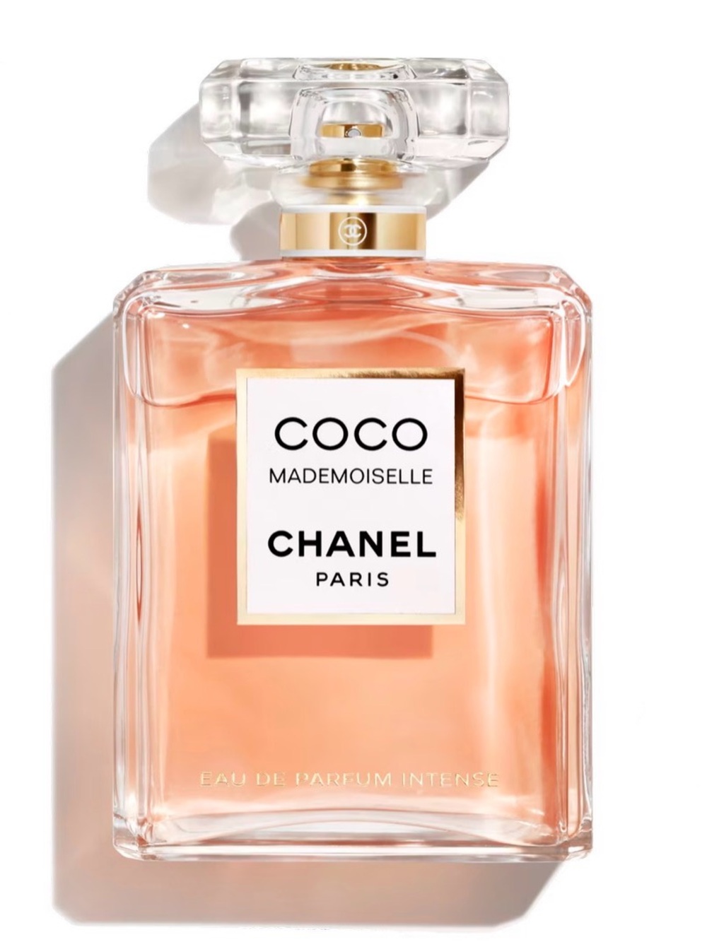 CHANEL Coco Mademoiselle Bottle - Peach Pink and Gold Accents